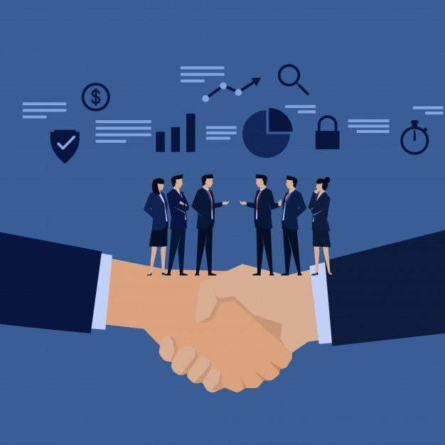 businessman team hand shake negotiation